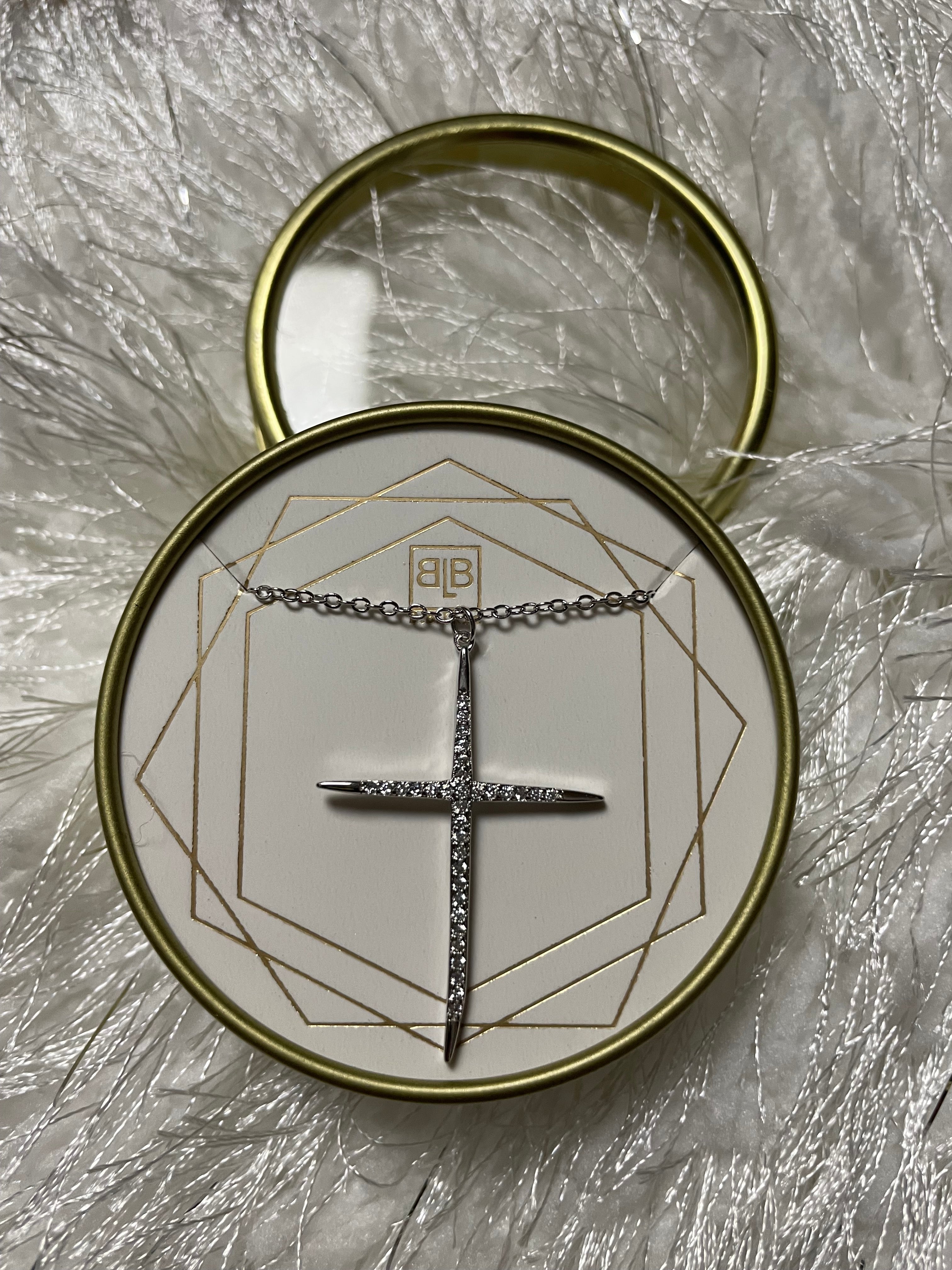 PRINCE CROSS NECKLACE GOLD/SILVER