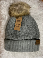 C.C. BEANIE W/POM