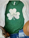 LUCKY CLOVER WHITE SHAMROCK TEE