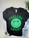 RETRO FEELING LUCKY SMILEY FACE TEE