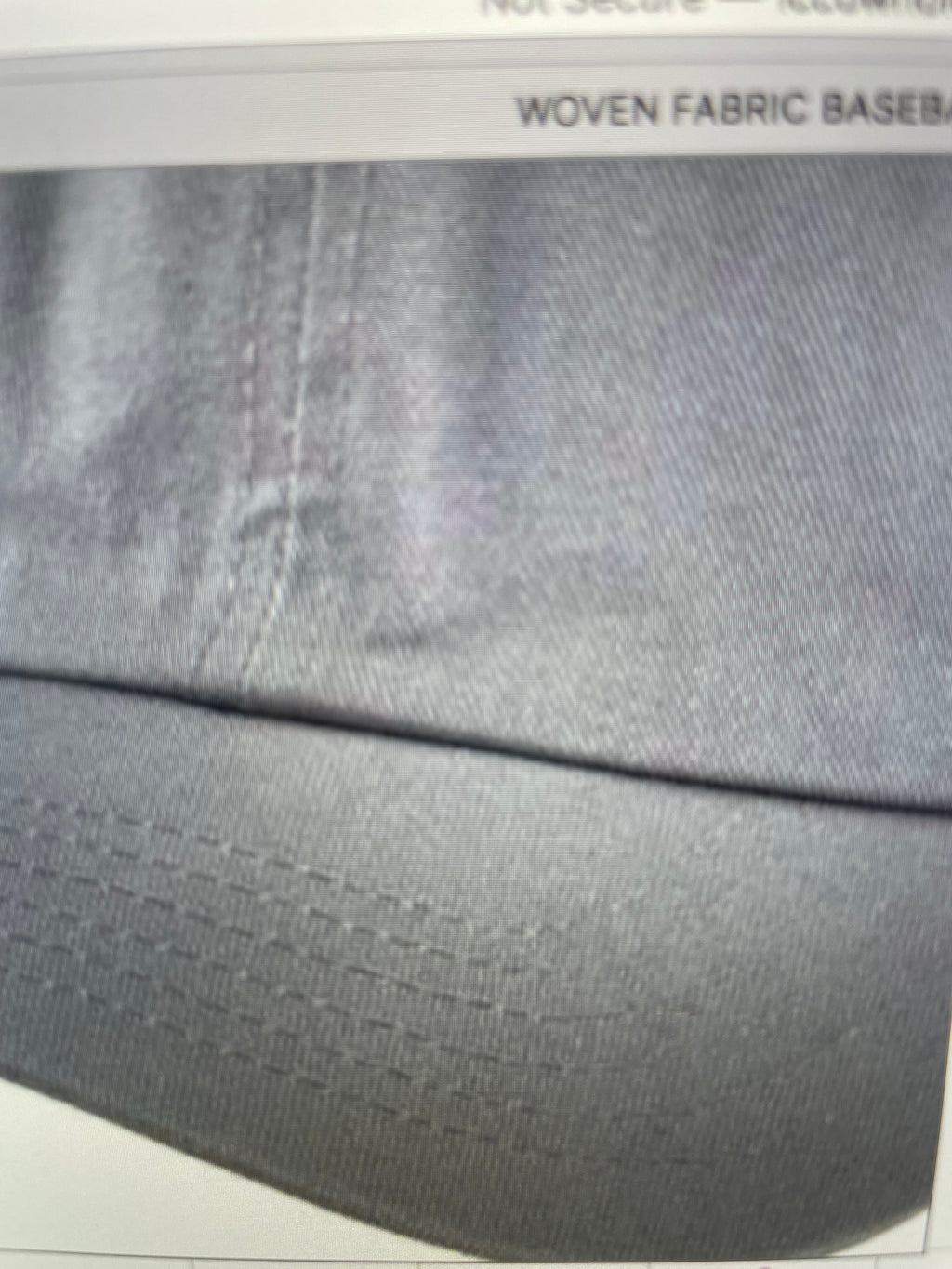 WOVEN FABRIC BASEBALL CAPS 4 COLORS