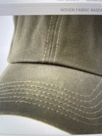 WOVEN FABRIC BASEBALL CAPS 4 COLORS