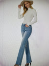 MID-RISE BOOT CUT DENIM PANTS