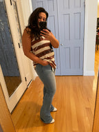 MID-RISE BOOT CUT DENIM PANTS