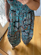 RUCHED STRAPLESS JUMPSUIT