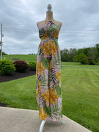 TROPICAL PRINT JUMPSUIT