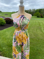 TROPICAL PRINT JUMPSUIT