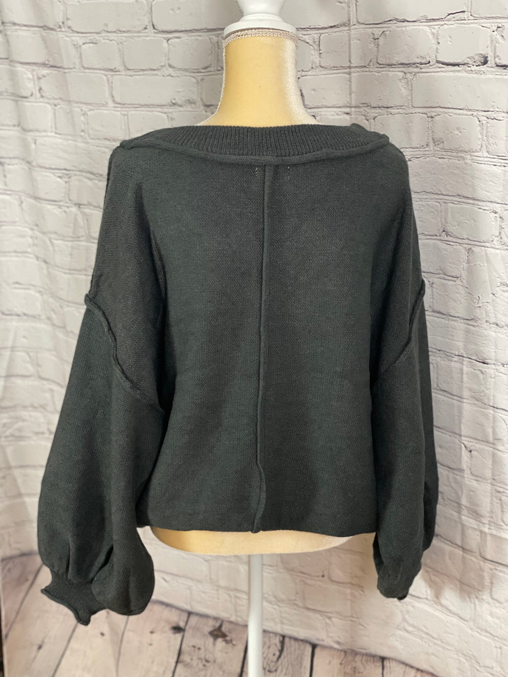 BLACK ACRYLIC SWEATER