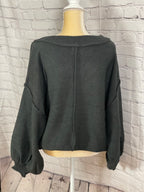 BLACK ACRYLIC SWEATER