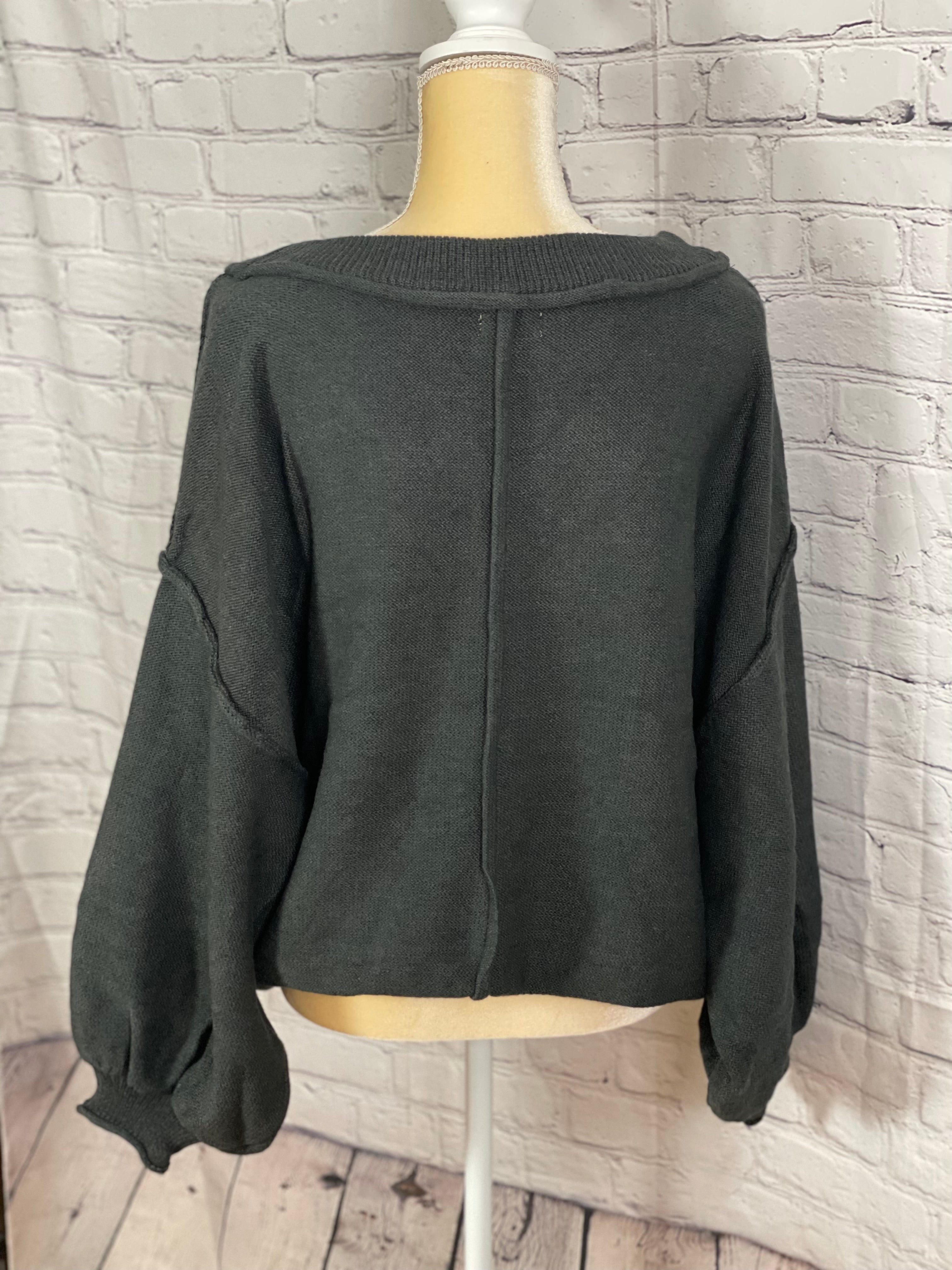 BLACK ACRYLIC SWEATER