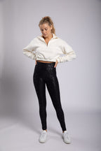 CRACKLE GLAZE FOIL HIGHWAIST LEGGINGS SM-3XL