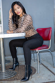 MID-RISE HYPER STRETCH SKINNY- 4 COLORS
