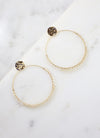 CASSANDRA GLASS BEADED HOOP EARRING