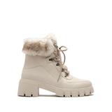 FAUX FUR PLATFORM LACE-UP BOOTIES