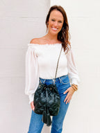 ESTELLE QUILTED BUCKET BAG