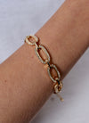 STEEN CZ LINK BRACELET-GOLD