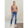 KAN CAN MID-RISE SLIM STRAIGHT LEG JEANS