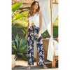 WIDE LEGGED FLORAL PANTS