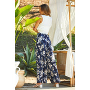 WIDE LEGGED FLORAL PANTS