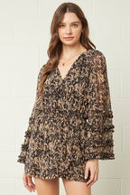 SURPLICE ROMPER BLACK