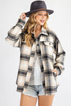 PLAID PRINTED SHIRT JACKET