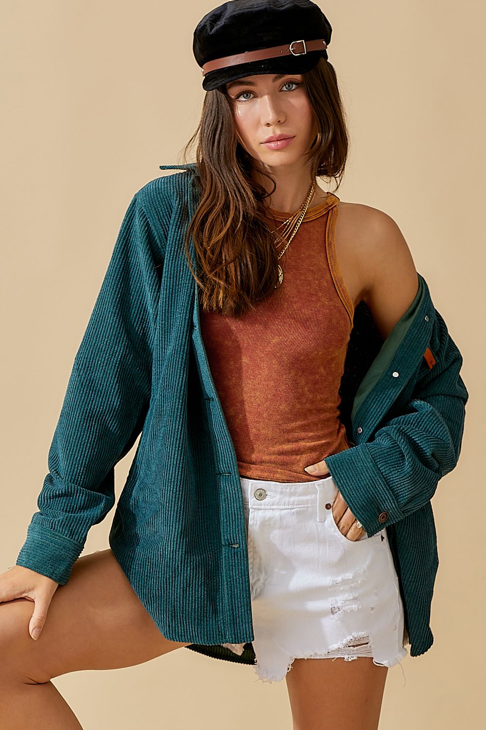 MINERAL WASH RIBBED TANK