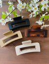 SQUARE CLAW CLIPS 3-COLORS