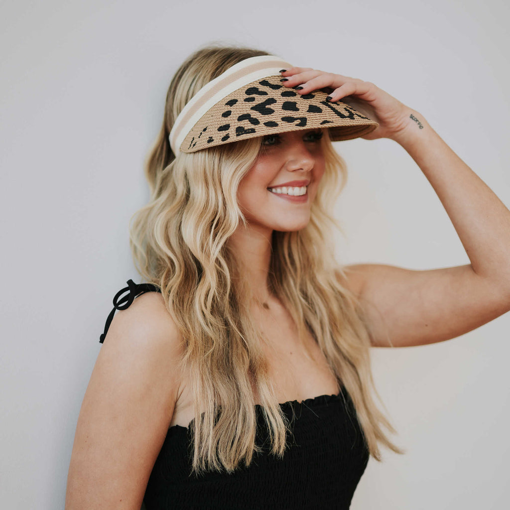 HEADBAND LEOPARD SUN VISOR