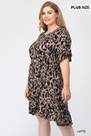 LEOPARD RUFFLE HEM DRESS