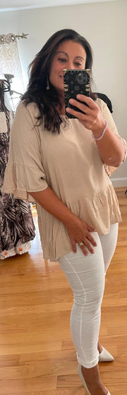 DRAPED BLOUSE TOP