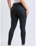 MID-RISE HYPER STRETCH SKINNY- 4 COLORS