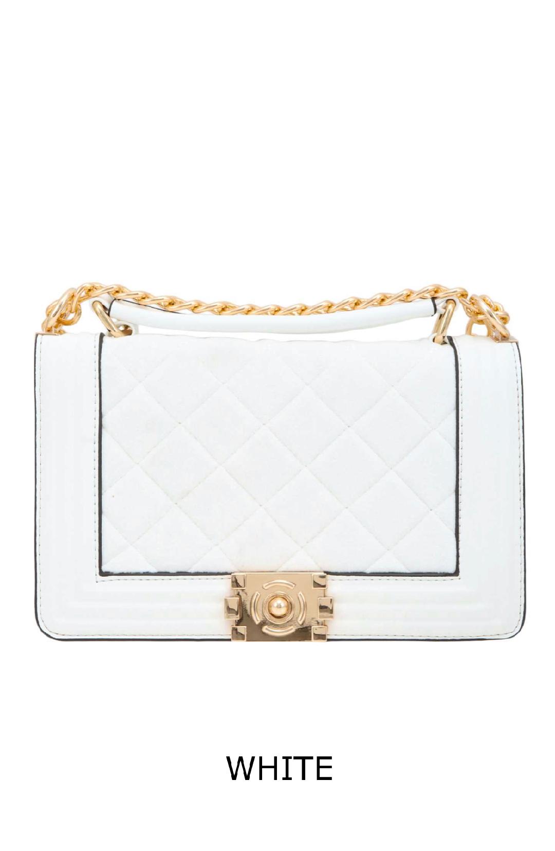 VELVET FEEL BODY RECTANGULAR CROSSBODY BAG 3 COLORS