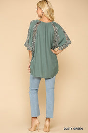 LEOPARD PRINT TWISTED TOP